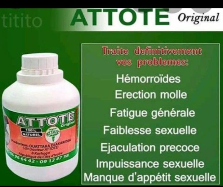 ATTOTE Original 100% Naturel pour renforcer la vitalite des Hommes, produit  original importé Stimulant Naturel
